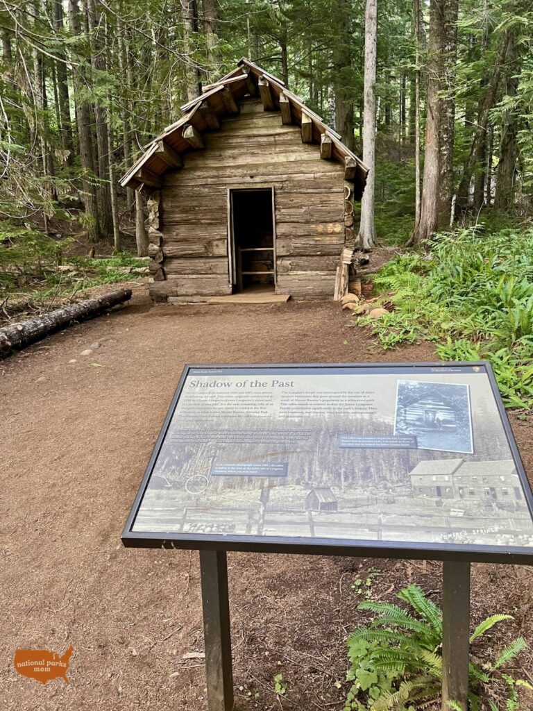 historical marker/sign on the Trail of Shadows