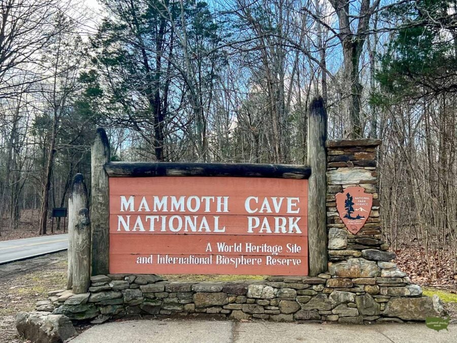 Mammoth Cave National Park sign in Kentucky