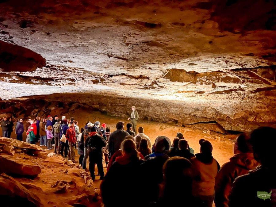 A group tour in Mammoth Cave NP