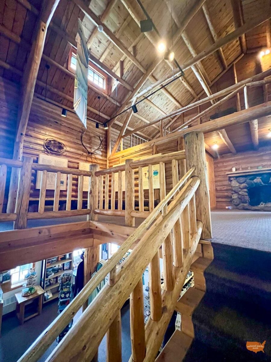 staircase inside the Moraine Park Museum, Rocky Mountain National Park, CO