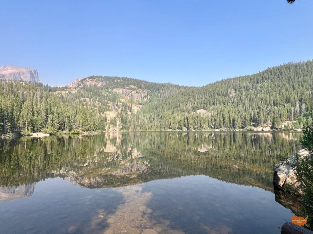 view of Bear Lake...a top choice for Easy hikes in Rocky Mountain National Park, Colorado